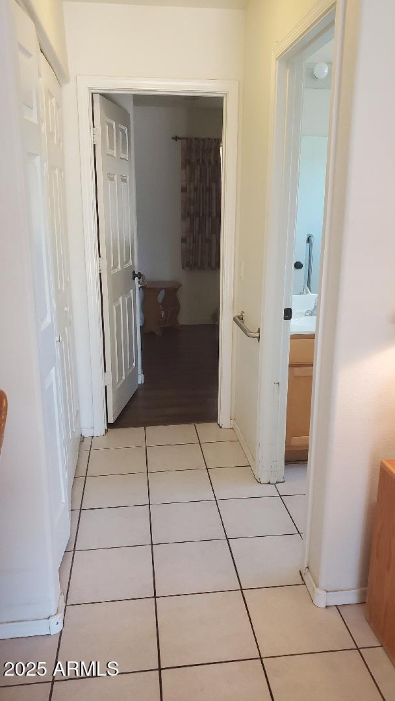 Hall to bath & bedroom