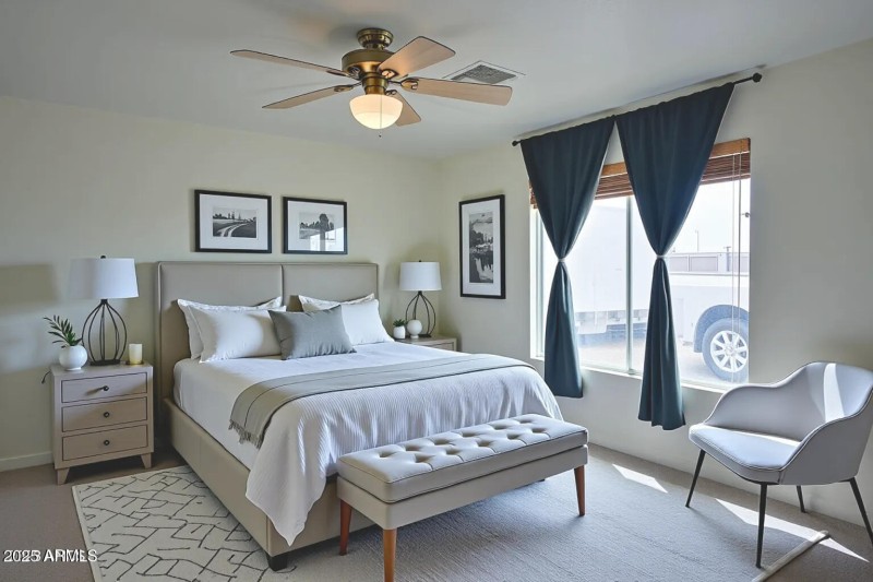 Master bedroom virtual staging