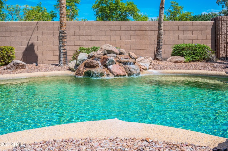 Backyard - Pool Waterfall