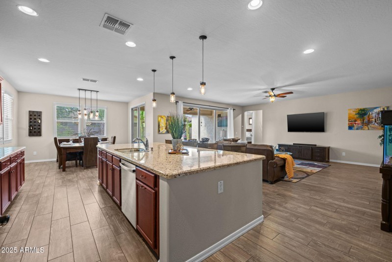 Kitchen/Dining/Living Area