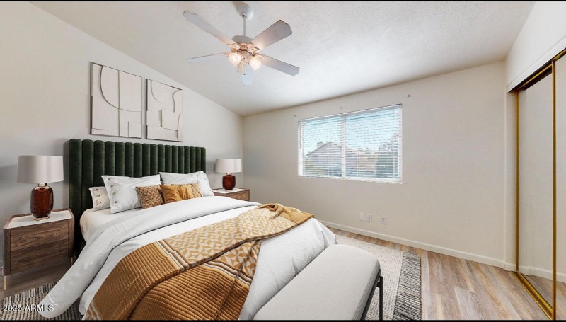 Vitually staged Primary bedroom