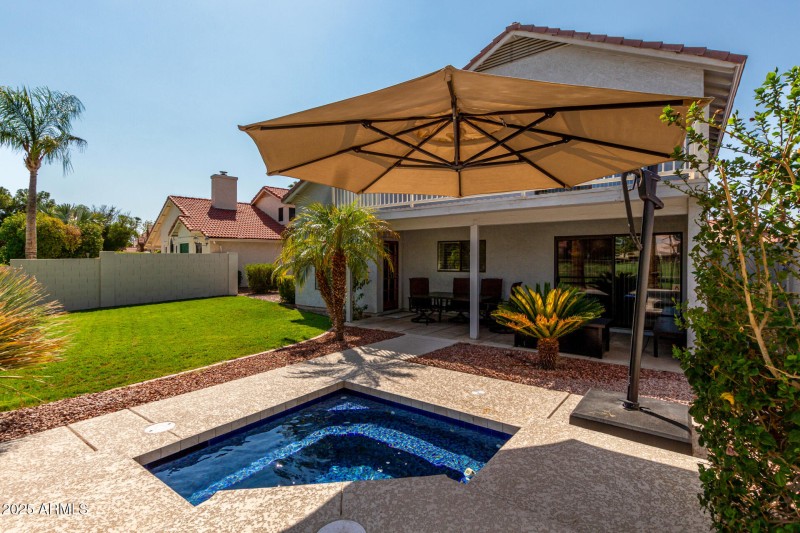 Backyard Spa with Golf Views