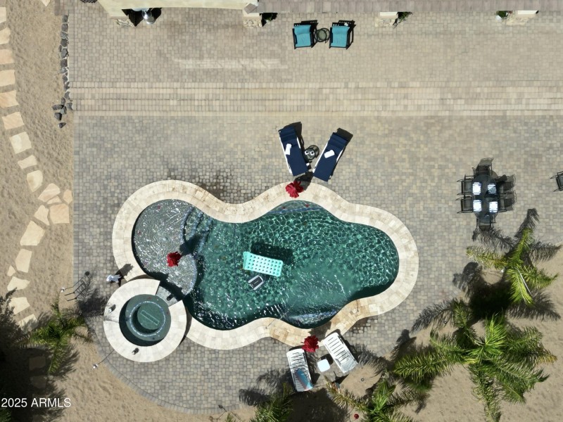 Pool and Spa From Overhead