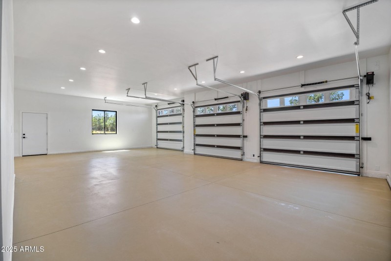 Large 3 car garage
