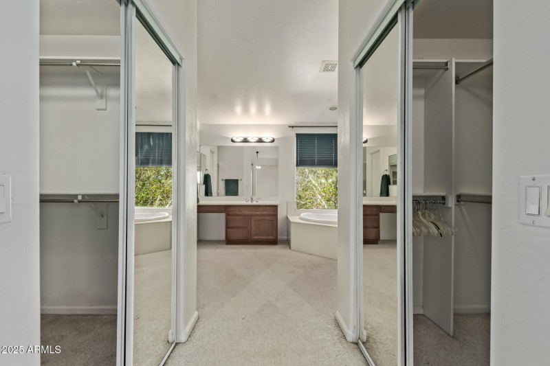 DOUBLE CLOSETS IN PRIMARY BATH