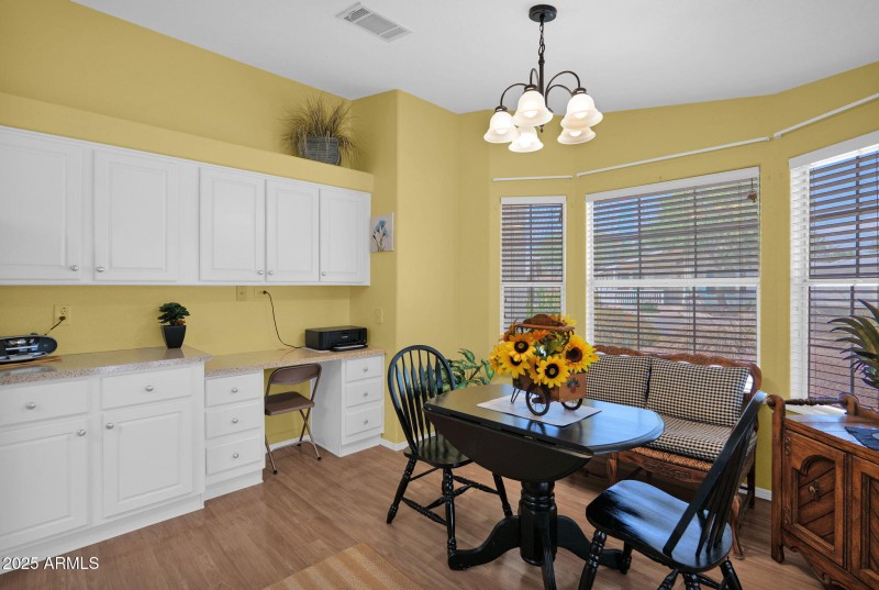 Built-in Desk At Kitchen