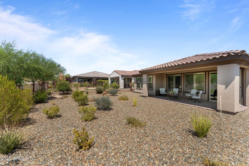 Fully fenced backyard