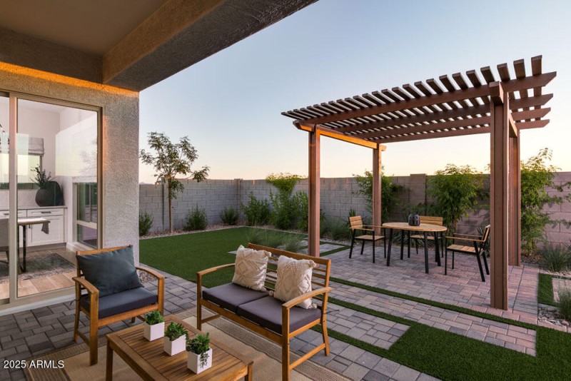 014 - Covered Patio with Mature Landscap