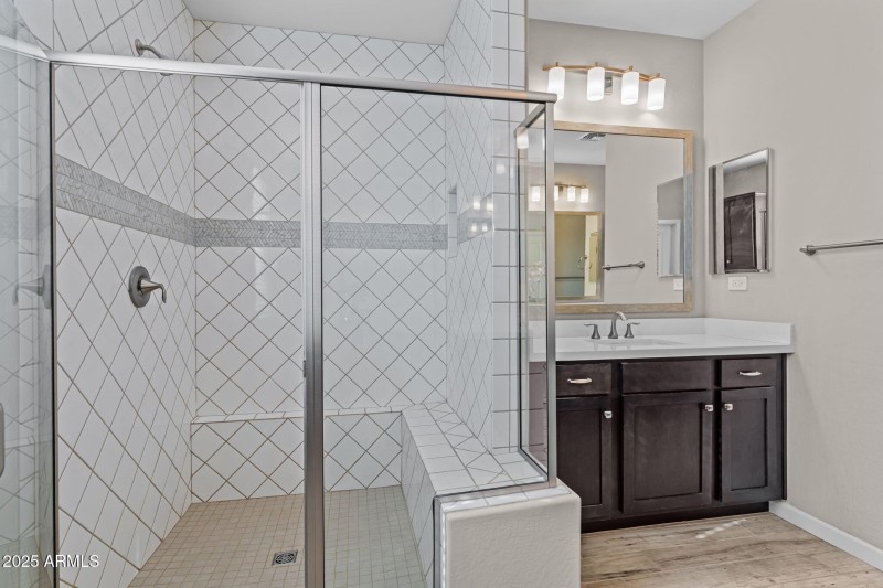 Large walk in shower