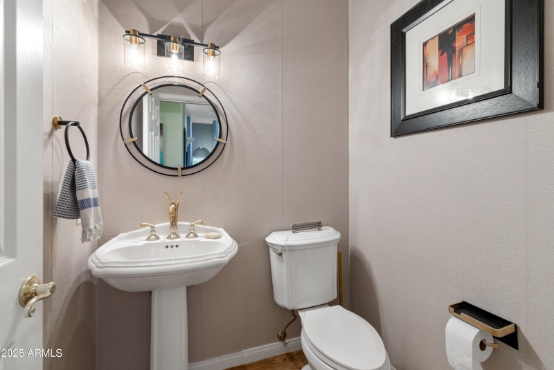 Main level powder room