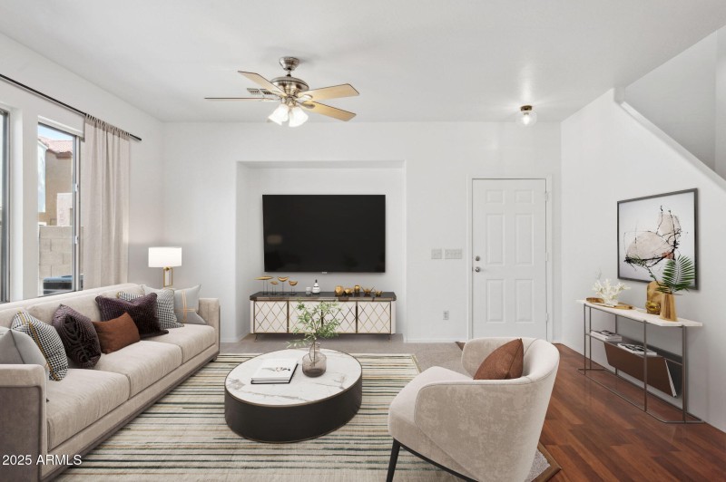 Virtually Staged living room