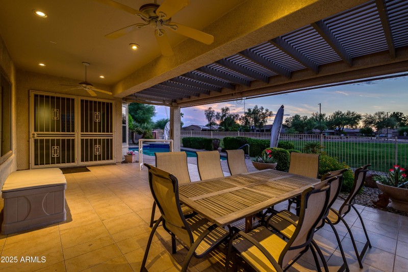 Extended Covered Patio Evening