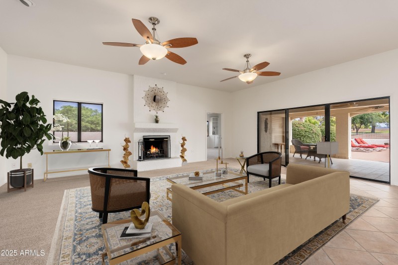 Virtually Staged Living Room