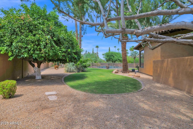 side yard for possible guest house