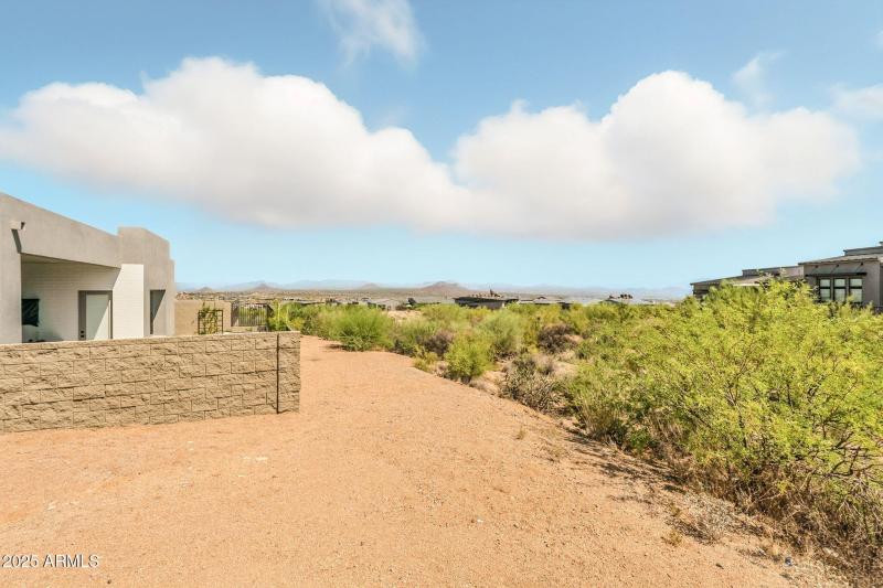 Backyard adjacent to Wash