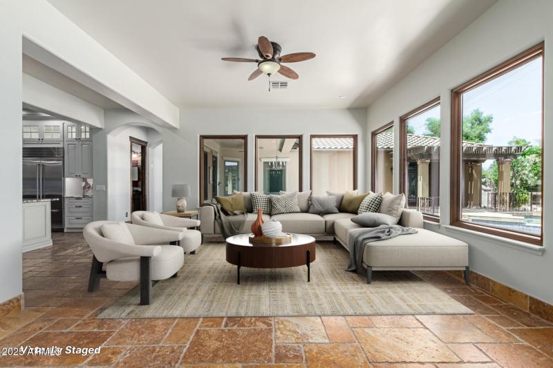 Virtually Staged Family Room (b)