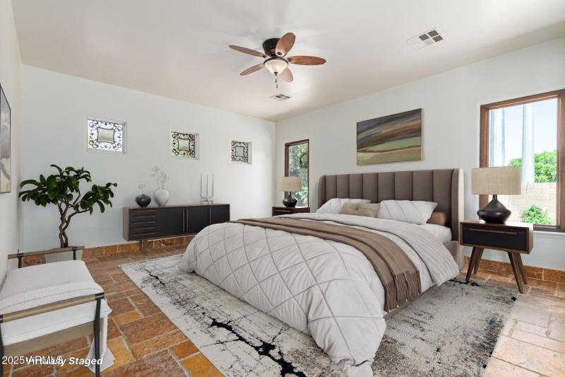 Virtually Staged Primary Bedroom