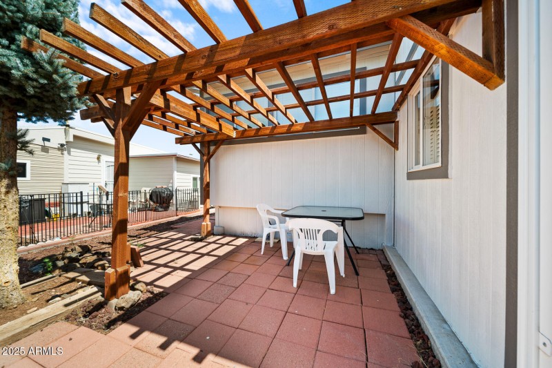 Backyard sitting area