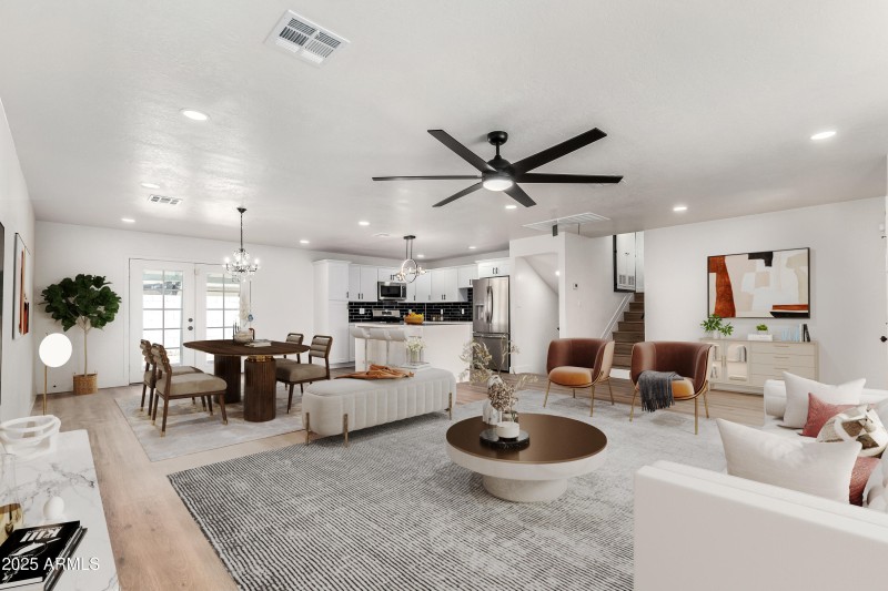 Family Room Virtual Staging