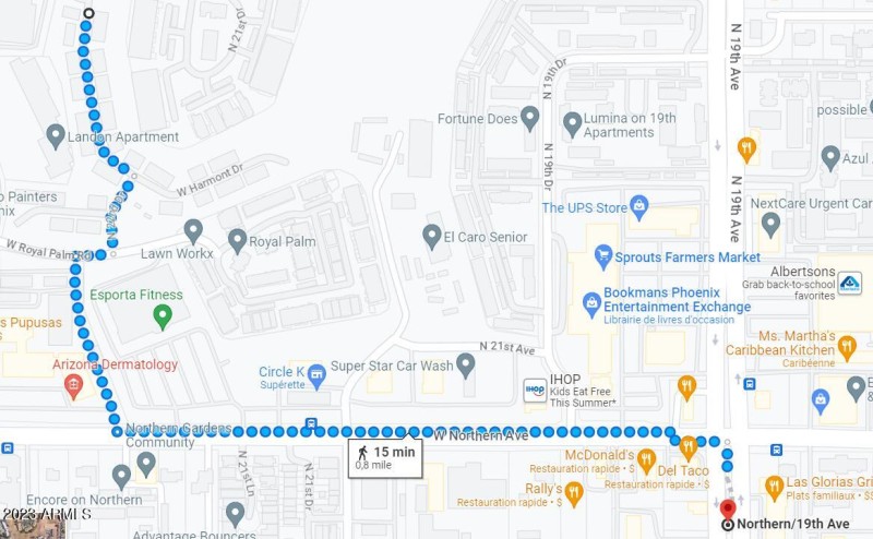 23 North map to Light Rail