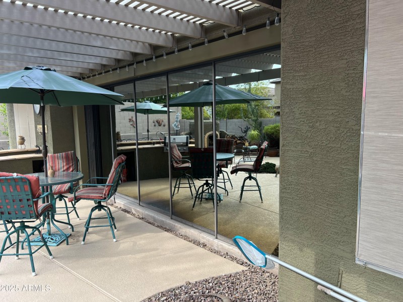 Covered Patio with Doors Closed
