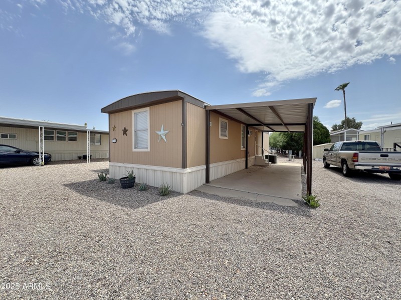 View of covered carport