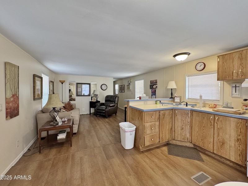 Looking towards living room from kitchen