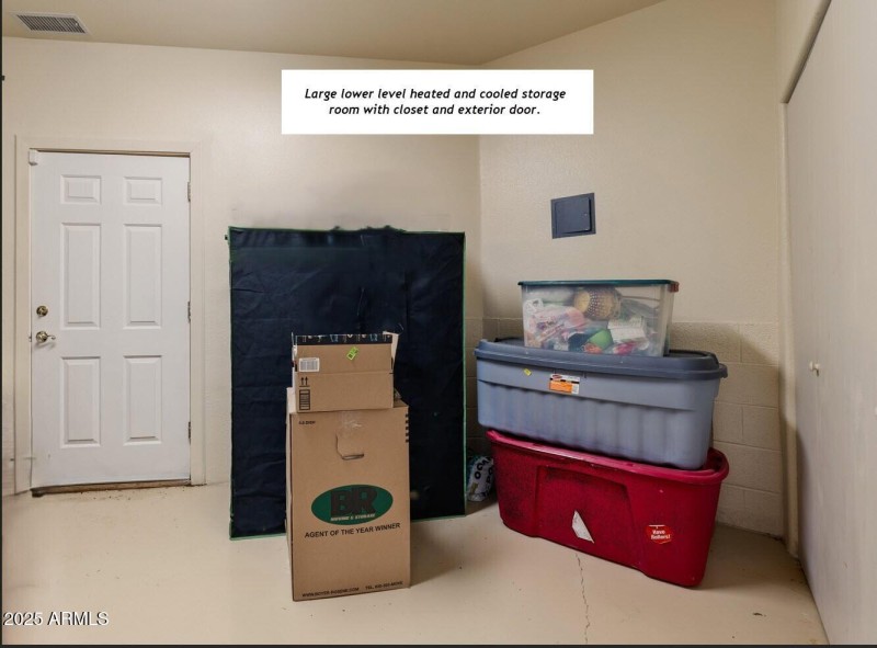 heated and cooled storage room