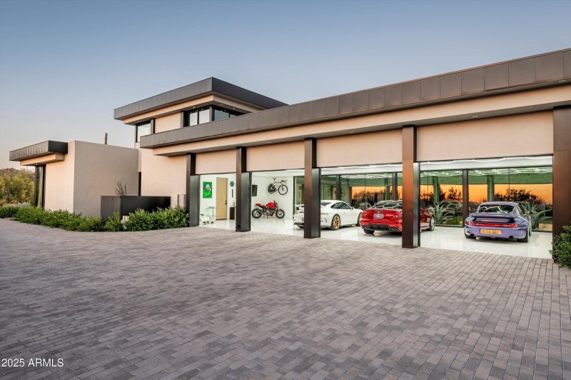 4 car garage on west side of property