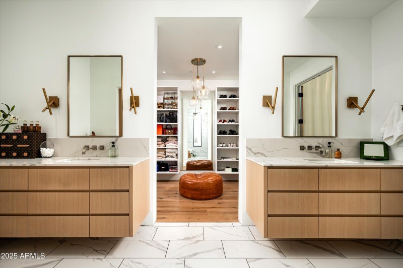 Primary bathroom and closet