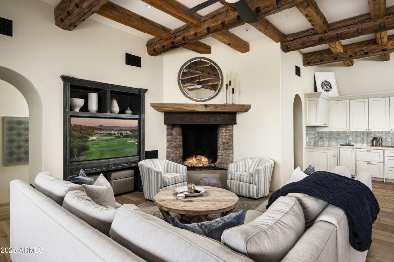 Great Room w/Beam Ceiling