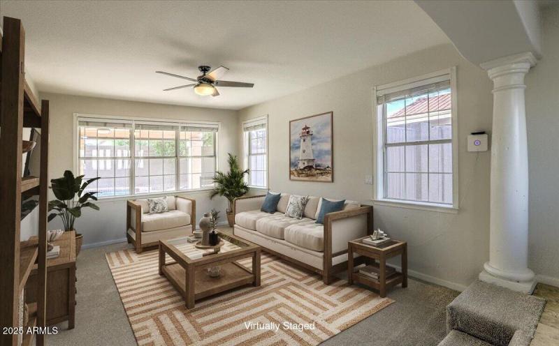 Living Room Virtually Staged