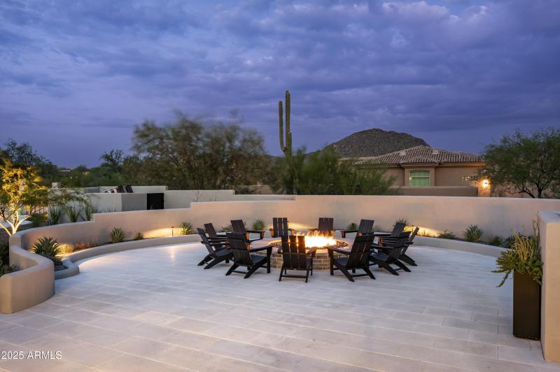 Firepit sitting area