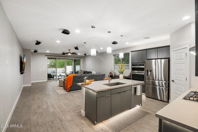 FULL OPEN LIVING AND DINING SPACE