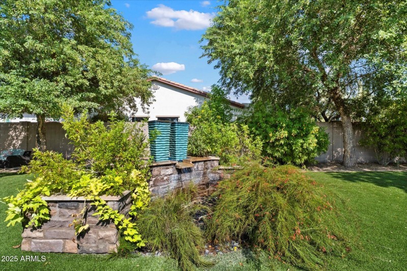 backyard water feature
