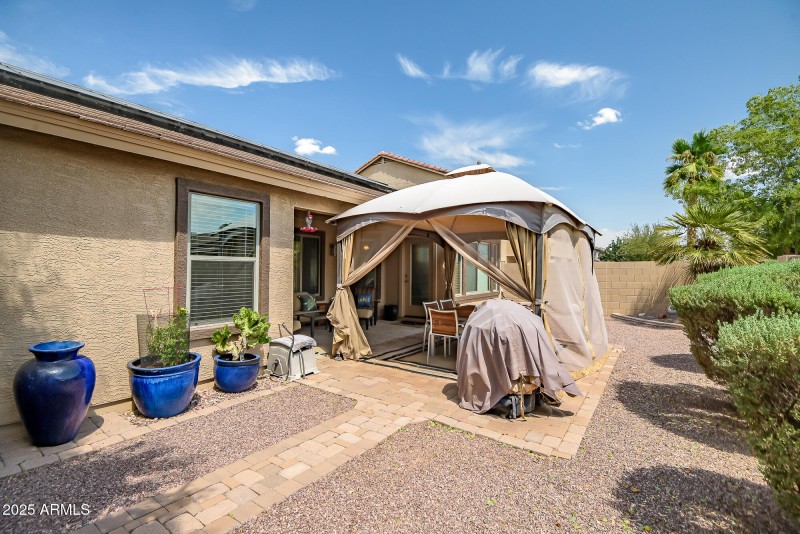 COVERED BACK PATIO WITH GAZEBO