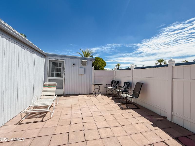 Add a table & chairs for outdoor dining