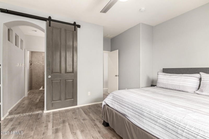 9 Barn Door on Bathroom