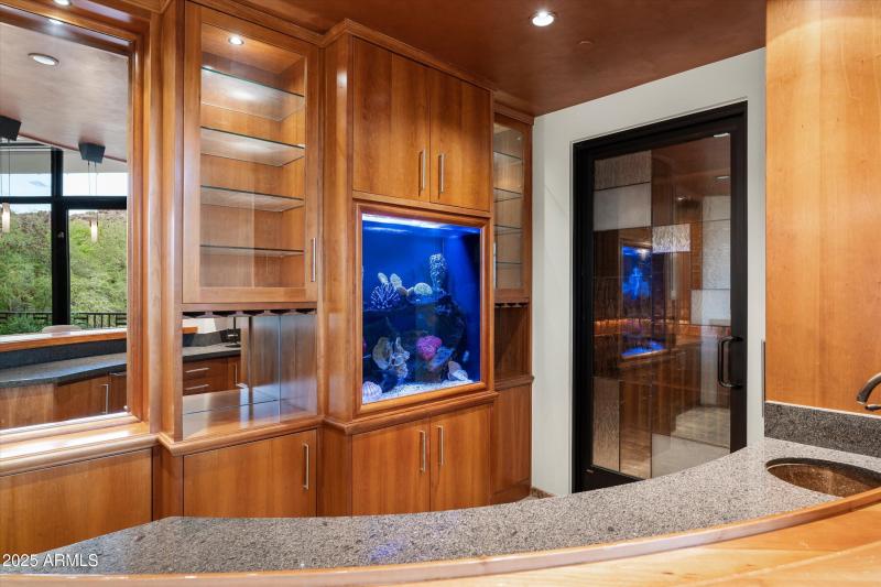 Fish Tank at Wet Bar