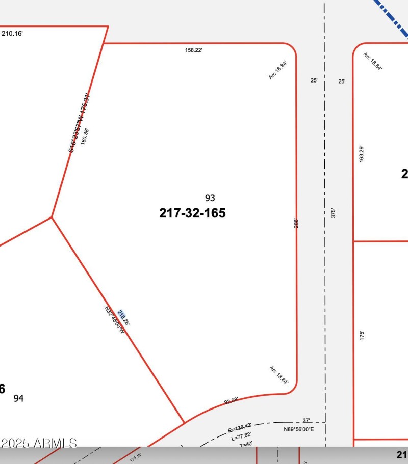 Parcel dimensions 12524 E Saddlehorn tra