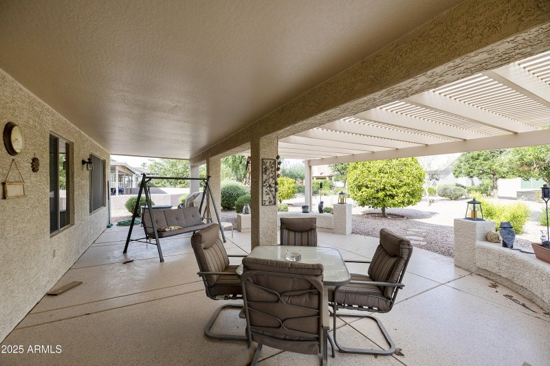 Covered patio and pergola