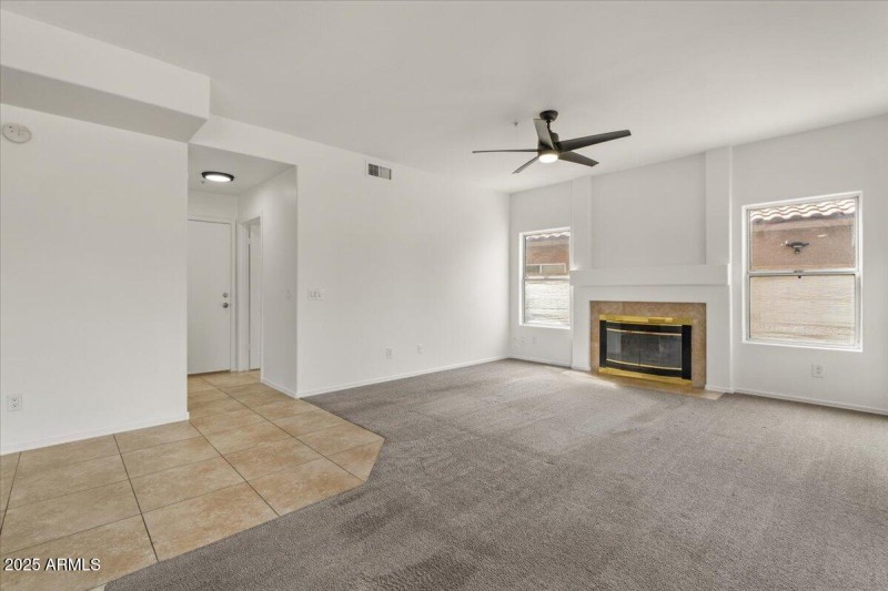 Family Room with a fireplace