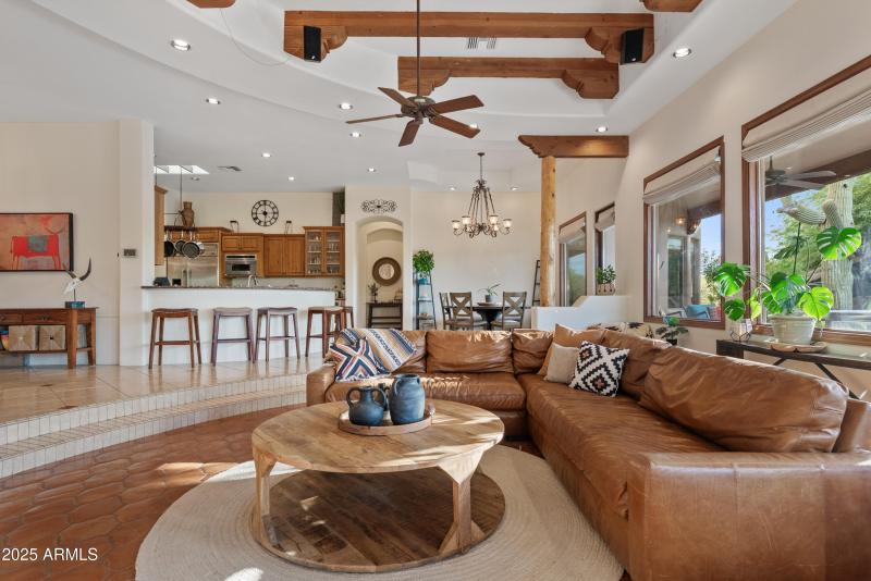 Living room and kitchen