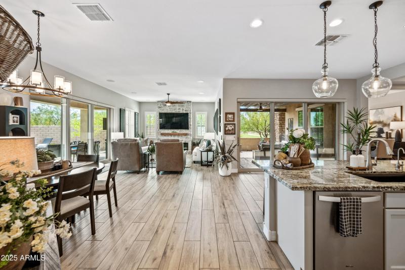 Open Kitchen, Kitchen Nook, Living Room
