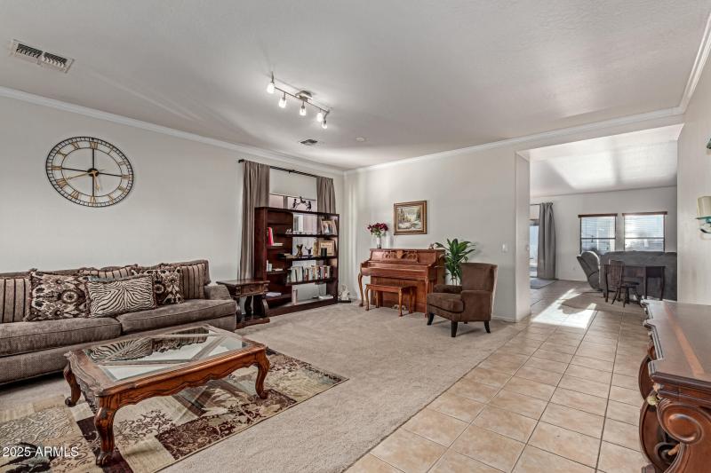 living room/music area/ dining room