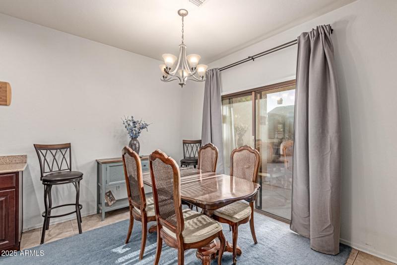 dining area over looking pool