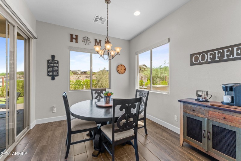 Additional sliding glass door in dining