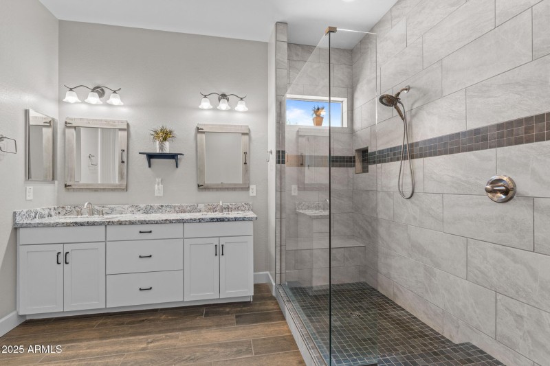 Large walk-in shower