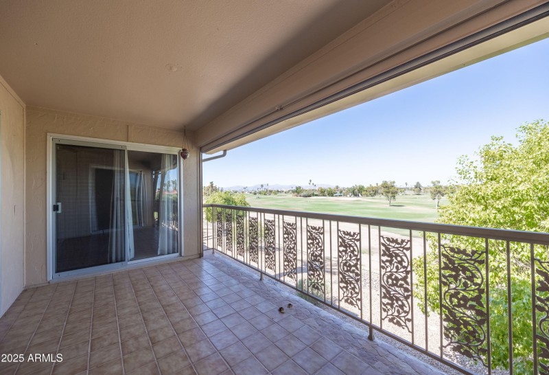 BALCONY OVERLOOKING GOLF COURSE