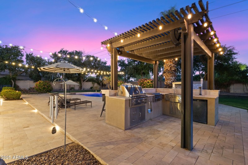 Outdoor Kitchen Twilight